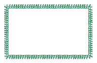 Forest Green Doodle Border - Half Sheet Size