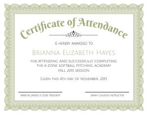 Formal Certificate of Attendance Template