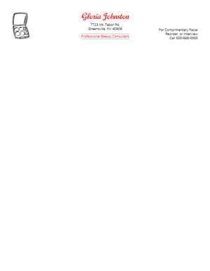 Free Letterhead Template 1 - 2 Color