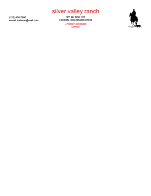Free Letterhead Template 17 - 2 Color
