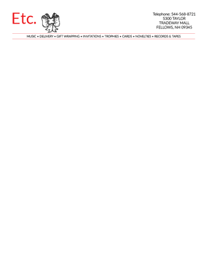 Free Letterhead Template 2 - 2 Color