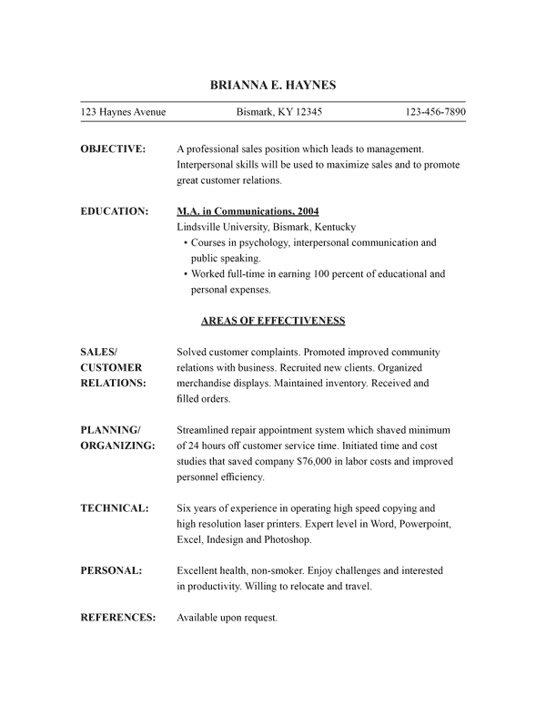 Combination Resume Template Word from www.templatetrove.com