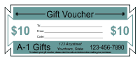 Gift Voucher Template 1 - Ocean Green