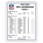 2023-24 NFL Week 1 Schedule