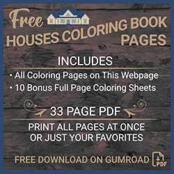 Houses Coloring Pages PDF