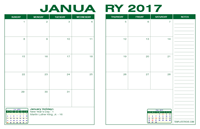2017 Desk Calendar - Green