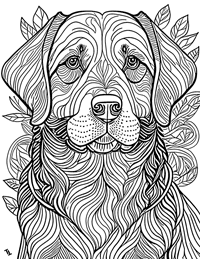 Labrador Retriever Coloring Page 11 - Full Page