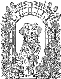 Labrador Retriever Coloring Page 7 - Full Page