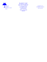 Letterhead Template 2 - Blue