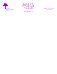 Letterhead Template 2 - Purple