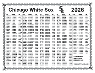 Mountain Times 2026
 Chicago White Sox Printable Schedule