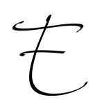Monogram Letter E - 1