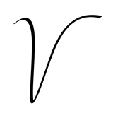 Monogram Letter V - 1