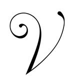 Monogram Letter V - 1