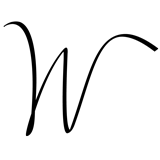 Monogram Letter W - 1