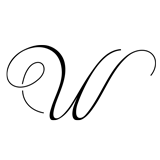 Monogram Letter W - 1