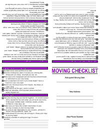 Moving Checklist - Purple