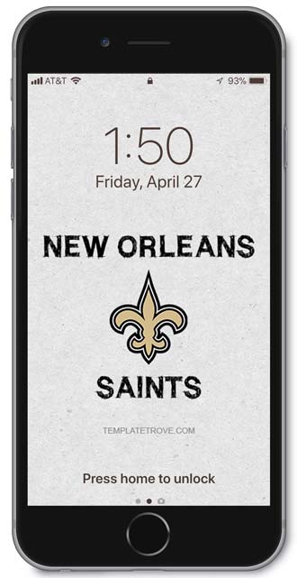 New Orleans Saints Lock Screen 3