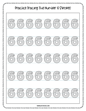 Number Tracing Worksheet #2-2A
