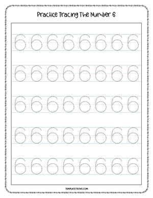 Number Tracing Worksheet #2-2B