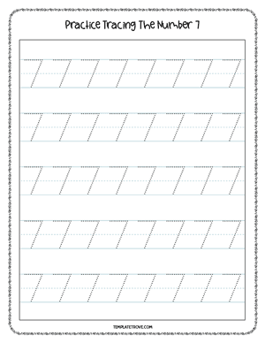 Number Tracing Worksheet #2-3B