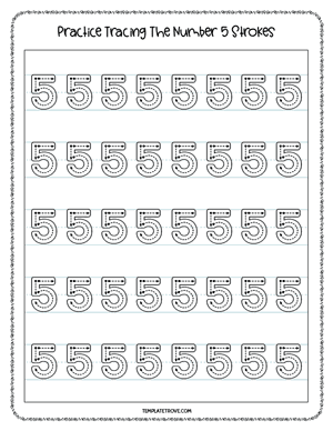 Number Tracing Worksheet #2A