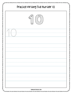 Number Tracing Worksheet #3-2C