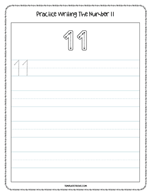 Number Tracing Worksheet #3-3C
