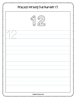 Number Tracing Worksheet #3-4C