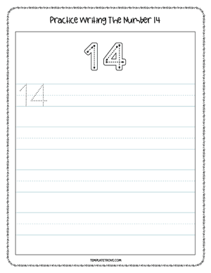 Number Tracing Worksheet #4-2C