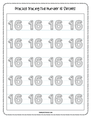 Number Tracing Worksheet #4-4A