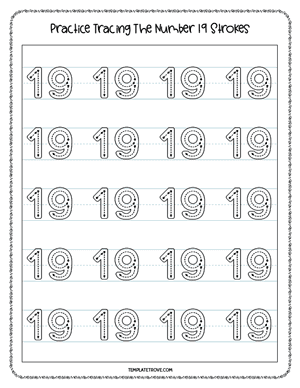 Number Tracing Worksheet #5-3A