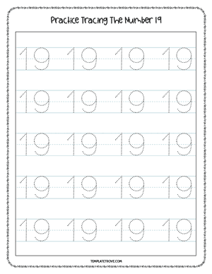 Number Tracing Worksheet #5-3B