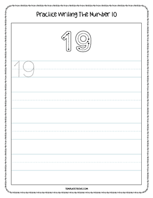 Number Tracing Worksheet #5-3C