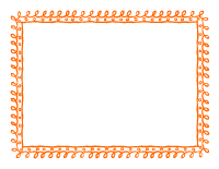 Orange Fourth Sheet Doodle Border