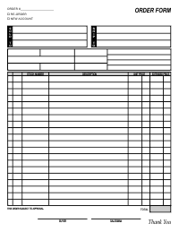 Order Form Template