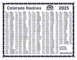 Pacific Times 2025
 Colorado Rockies Printable Schedule