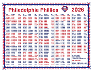 Pacific Times 2026
 Philadelphia Phillies Printable Schedule