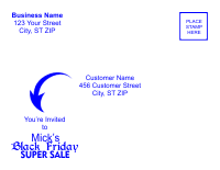 Postcard Template 1 - Blue