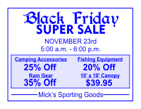 Postcard Template 1 - Blue - Back