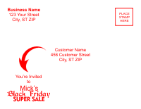 Postcard Template 1 - Red