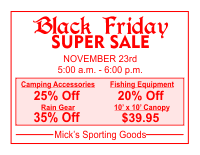 Postcard Template 1 - Red - Back