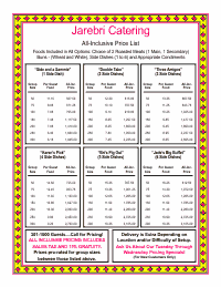 Price List Template 4 - Yellow and Red