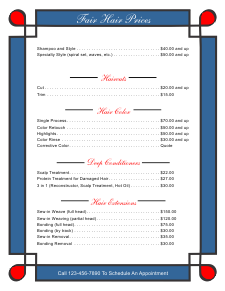 Free Pricelist Templates