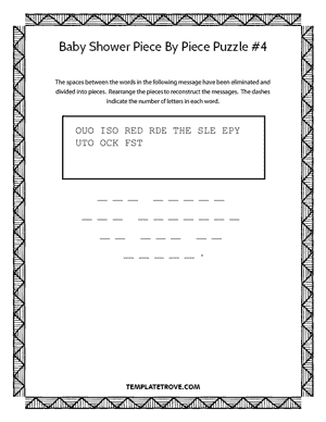 Printable Baby Shower Puzzle Piece-by-Piece #4