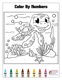Coloring By Numbers Coloring Pages 16 - Colored By