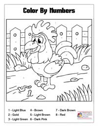Coloring By Numbers Coloring Pages 10B