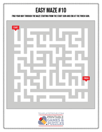 Printable Easy Maze #10