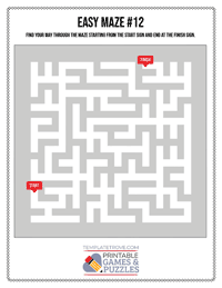 Printable Easy Maze #12