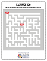 Printable Easy Maze #20